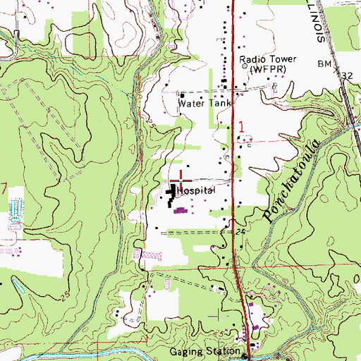 Topographic Map of Rosenblum Mental Health Services Center Children's Services, LA