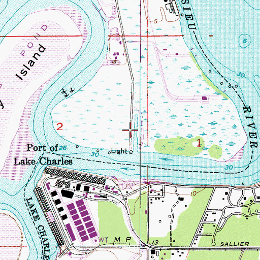 Topographic Map of Nalmar Landing, LA