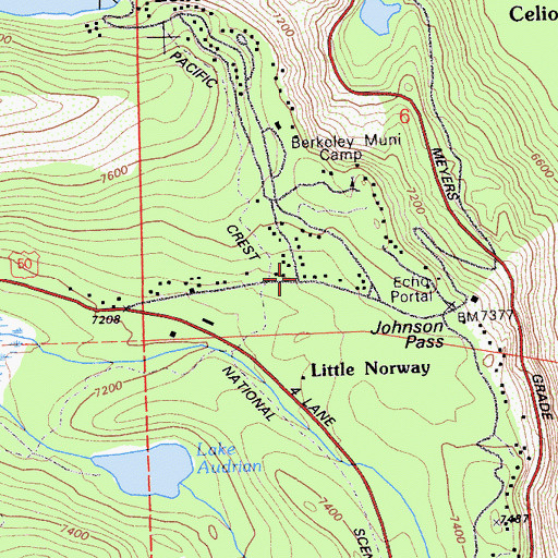 Topographic Map of Firs Campground, CA