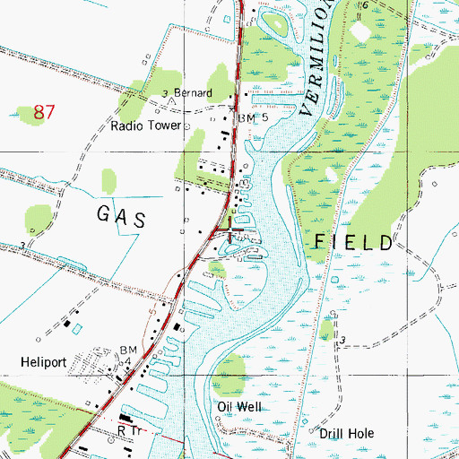Topographic Map of Danny Richard Marina, LA