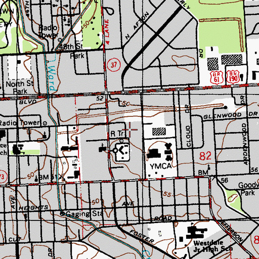 Topographic Map of Baton Rouge Community College Magnolia Performing Arts Pavilion, LA