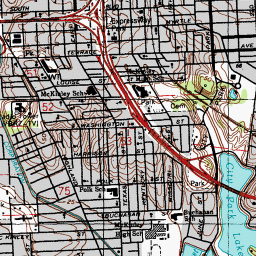 Topographic Map of Leo S Butler Community Center, LA