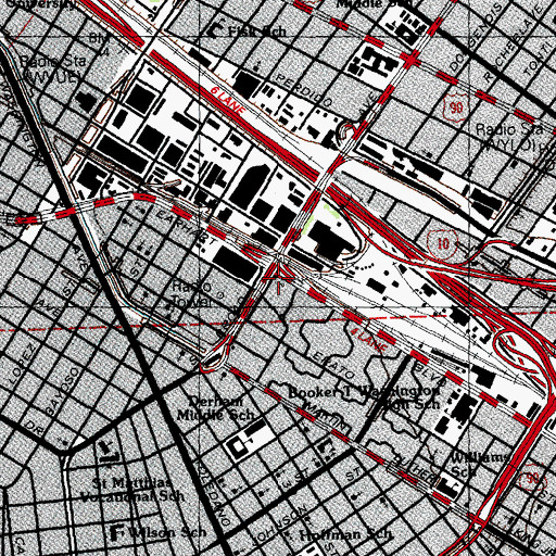 Topographic Map of Rosenwald Center, LA