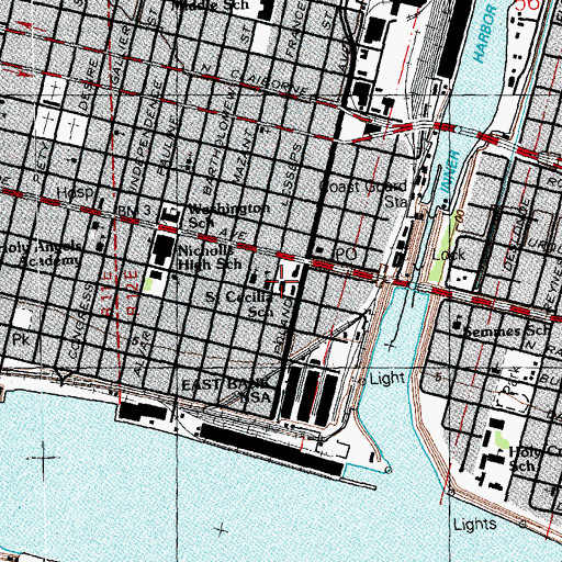 Topographic Map of Stallings Center, LA