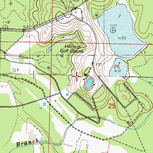 Topographic Map of Abita Springs Golf and Country Club, LA