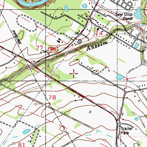 Topographic Map of Cajun Oaks Golf Course (historical), LA