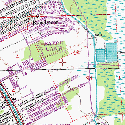 Topographic Map of Colonial Acres Golf Course, LA