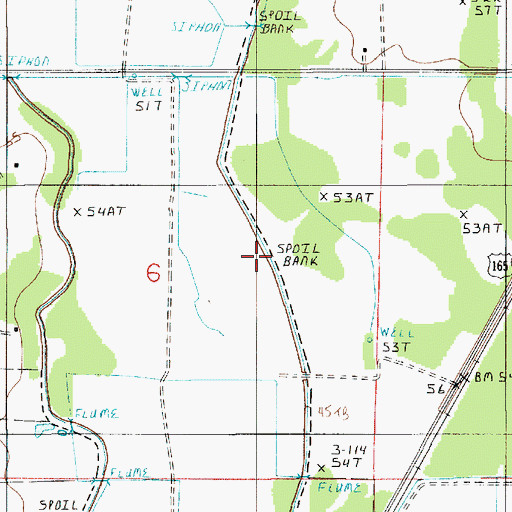 Topographic Map of Koasati Pines at Coushatta, LA
