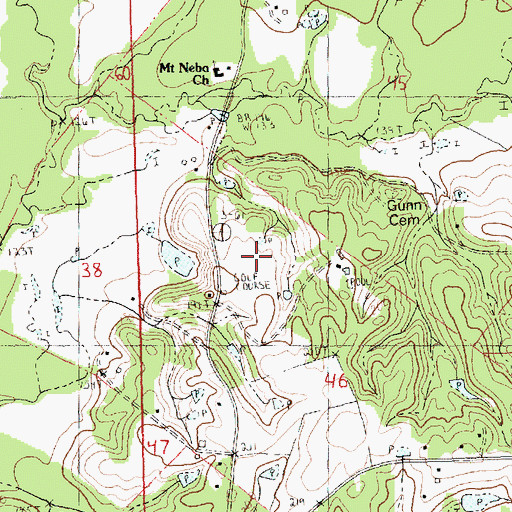 Topographic Map of Springview Country Club, LA