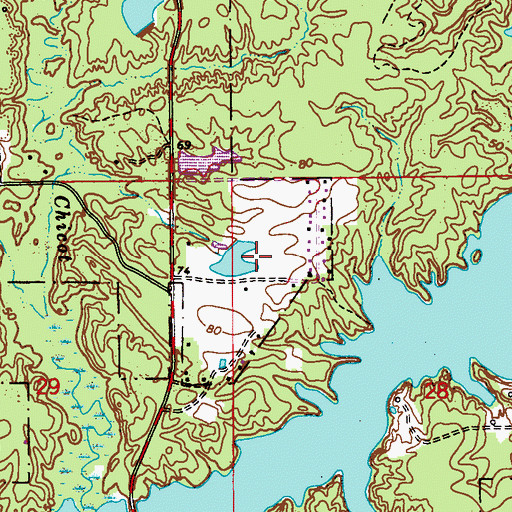 Topographic Map of Ville Platte Golf and Country Club, LA