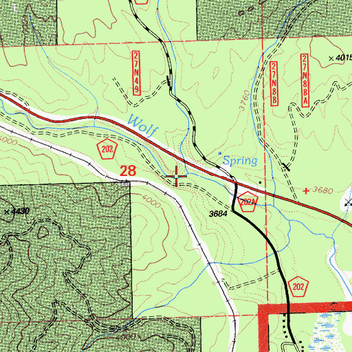 Topographic Map of First Water Trough Creek, CA