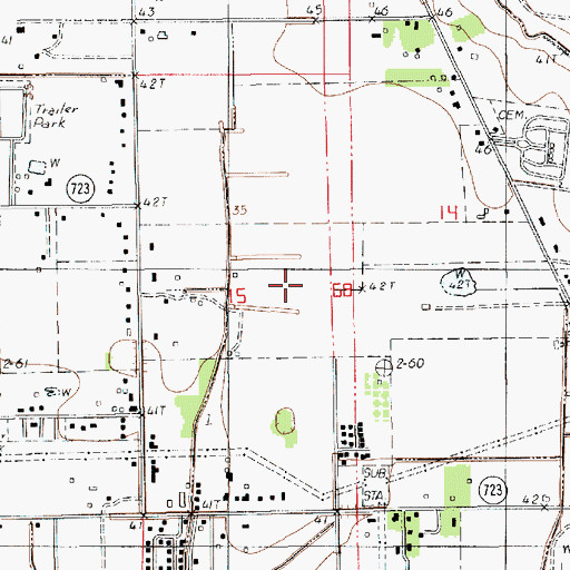 Topographic Map of Wetlands Golf Course, LA
