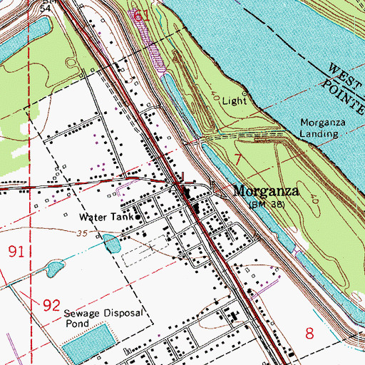 Topographic Map of Bethel Baptist Worship Center, LA
