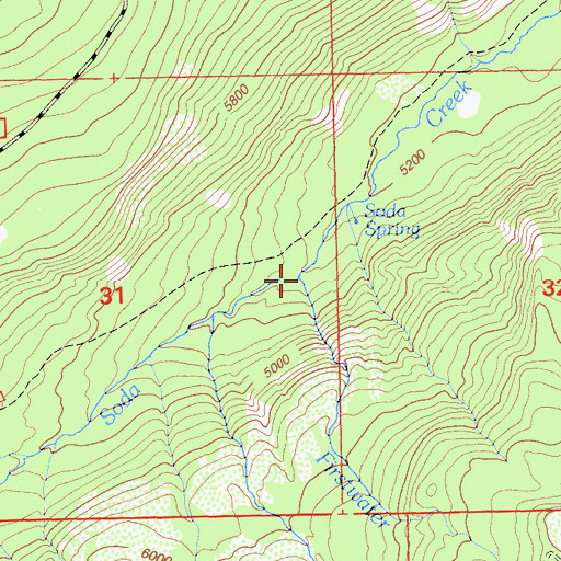 Topographic Map of Firstwater Creek, CA