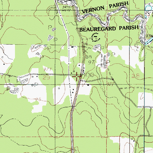 Topographic Map of Bethel Grove Pentecostal Church, LA