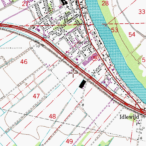 Topographic Map of Bethel Pentecostal Fellowship Church, LA