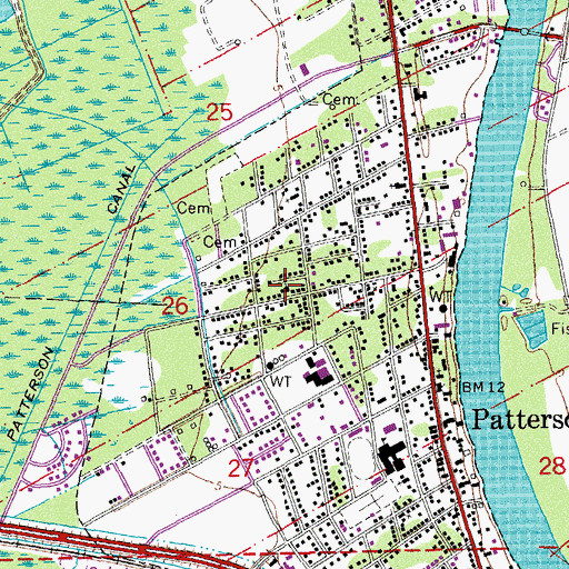 Topographic Map of Bethlehem Church of God in Christ, LA