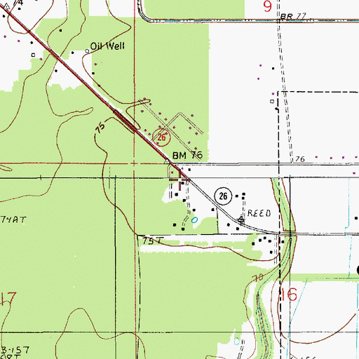 Topographic Map of Bible Way Revival Center, LA