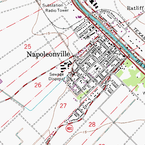 Topographic Map of Bright Morning Star Baptist Church, LA