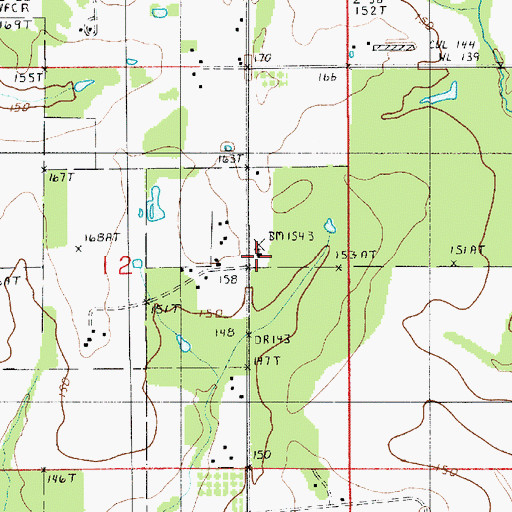 Topographic Map of Broadlands Bible Church, LA