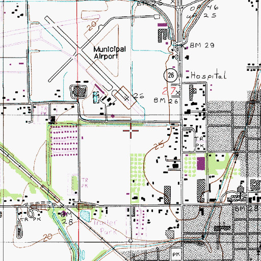 Topographic Map of Calvary Baptist Church, LA