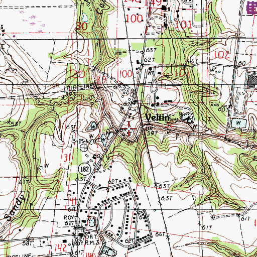 Topographic Map of Calvary Baptist Church, LA