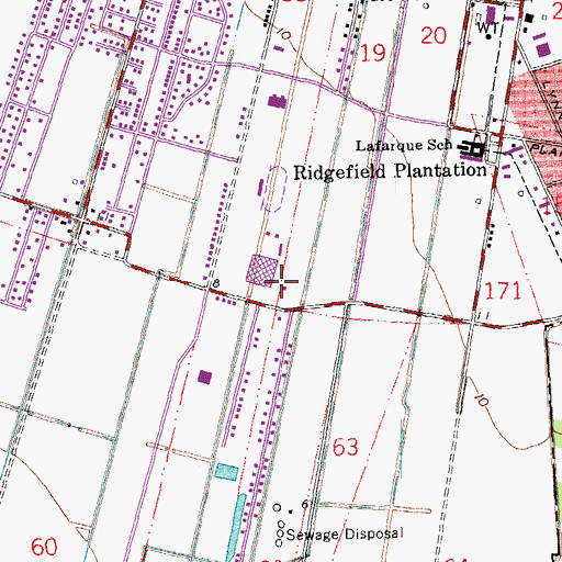 Topographic Map of Calvary Baptist Church, LA