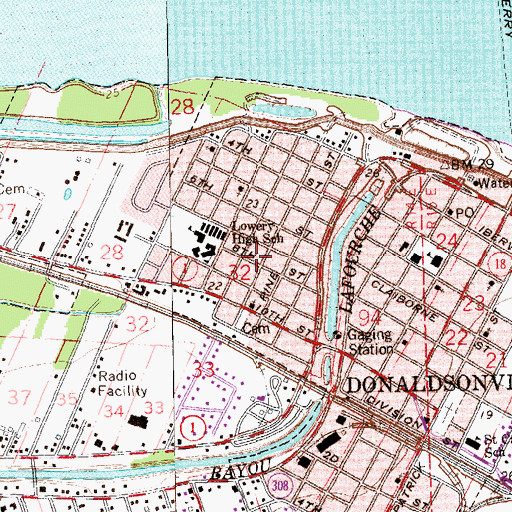 Topographic Map of Calvary Outreach Tabernacle, LA