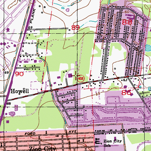 Topographic Map of Capital Missionary Baptist Church, LA