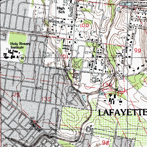 Topographic Map of Carmelite Monastery, LA