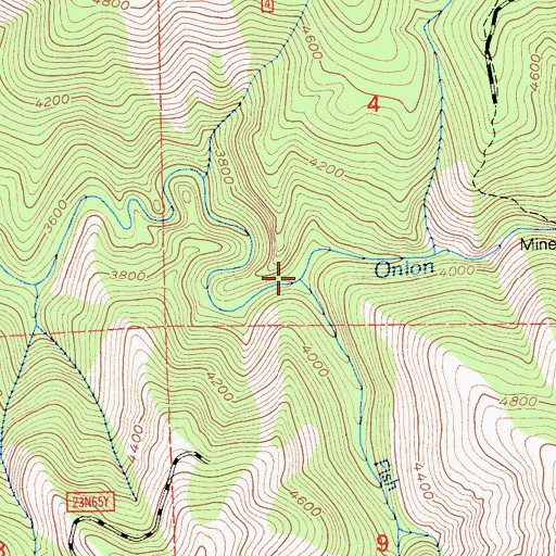 Topographic Map of Fish Creek, CA