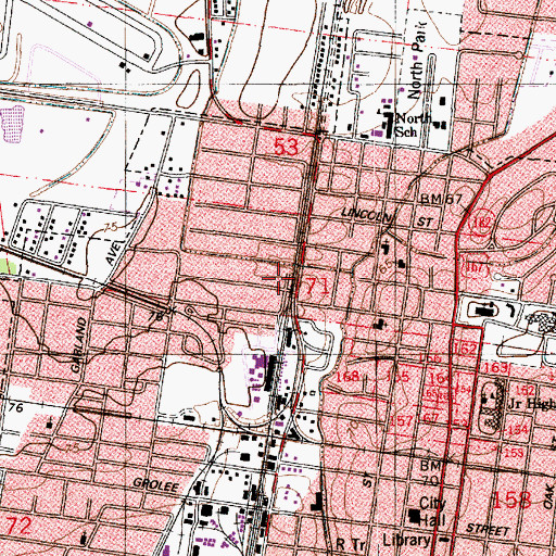 Topographic Map of Cathedral of Faith Church of God in Christ, LA