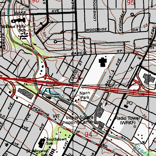 Topographic Map of Cathedral of Faith Ministry, LA