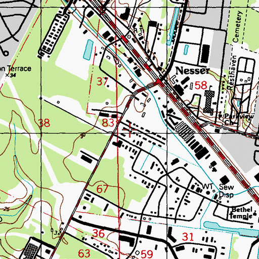 Topographic Map of Cathedral World Worship Center, LA