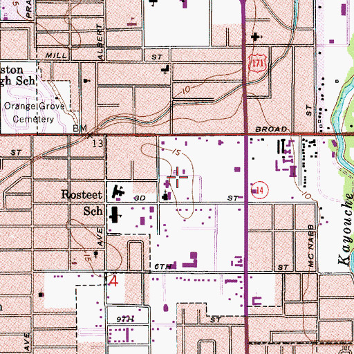 Topographic Map of Catholic Charismatic Renewal Center, LA