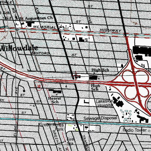Topographic Map of Celebration Church of Metairie, LA