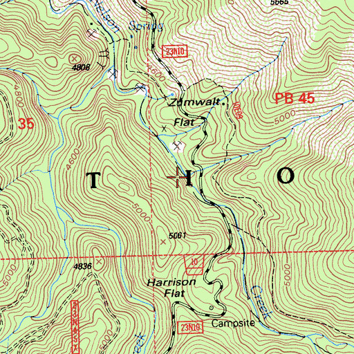 Topographic Map of Fish Creek, CA