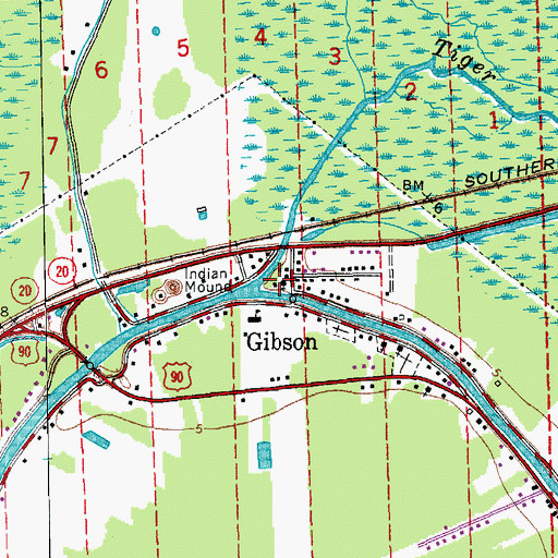 Topographic Map of Chapel of the Blessed, LA