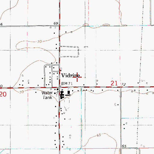 Topographic Map of Chapel of the Holy Spirit, LA