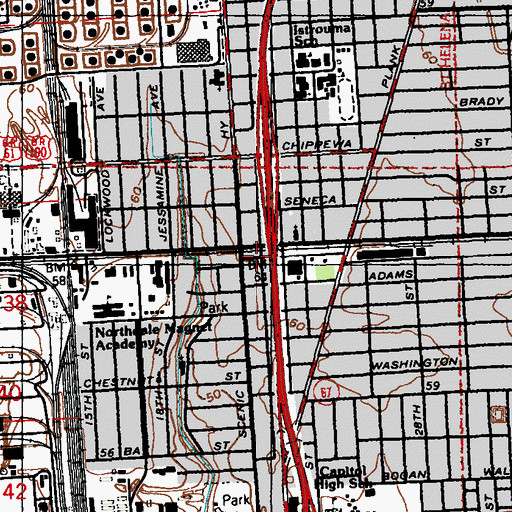 Topographic Map of Children in God Baptist Church, LA