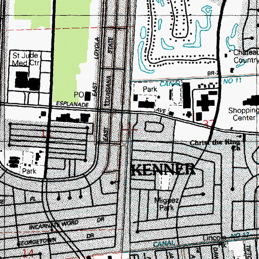 Topographic Map of Chinese Baptist Church, LA