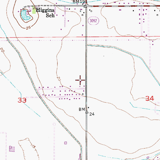 Topographic Map of Christ Bethel Fellowship Church, LA