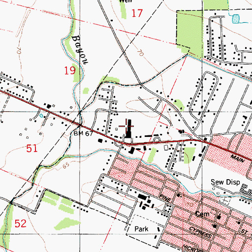 Topographic Map of Christ Cathedral of Praise, LA