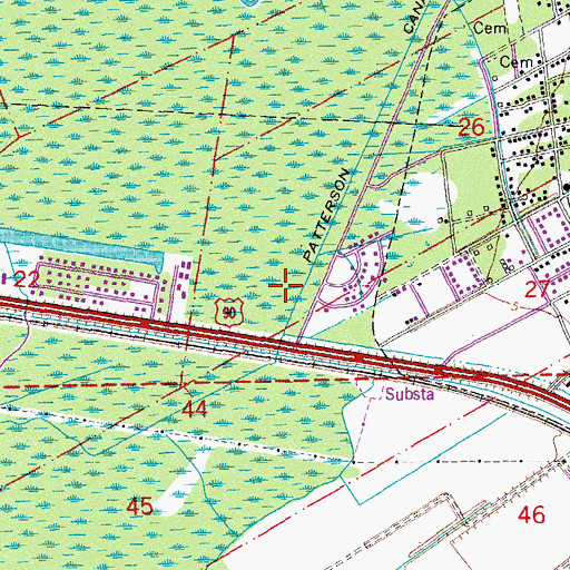 Topographic Map of Christ Gospel Church, LA