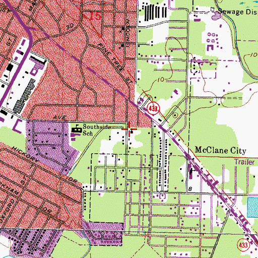 Topographic Map of Christ Gospel Church of Slidell, LA