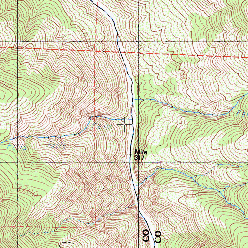 Topographic Map of Fish Creek, CA