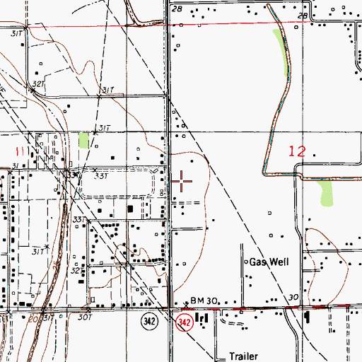 Topographic Map of Christian Center Church, LA