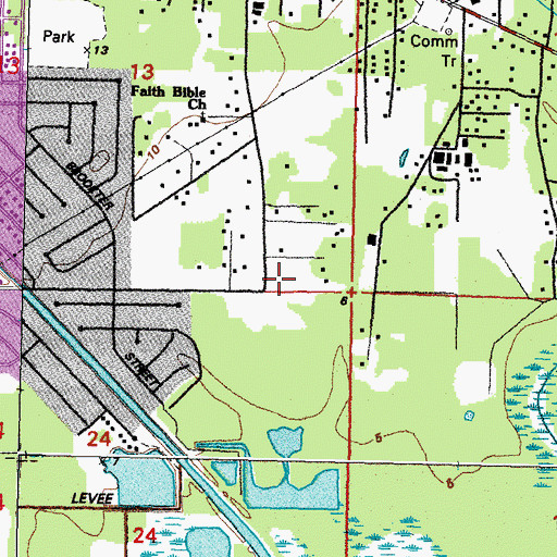 Topographic Map of Christian Church of Slidell, LA