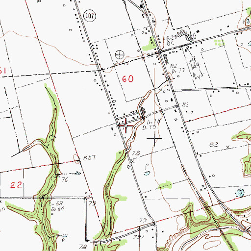 Topographic Map of Christian Family Worship Center, LA