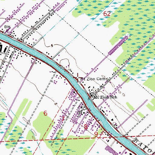 Topographic Map of Christian Fellowship Church, LA